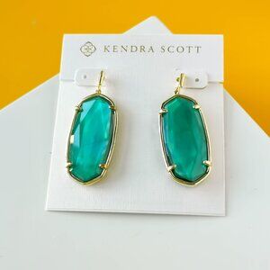 Faceted Elle Gold Jade Green Illusion Drop Earrings by Kendra Scott